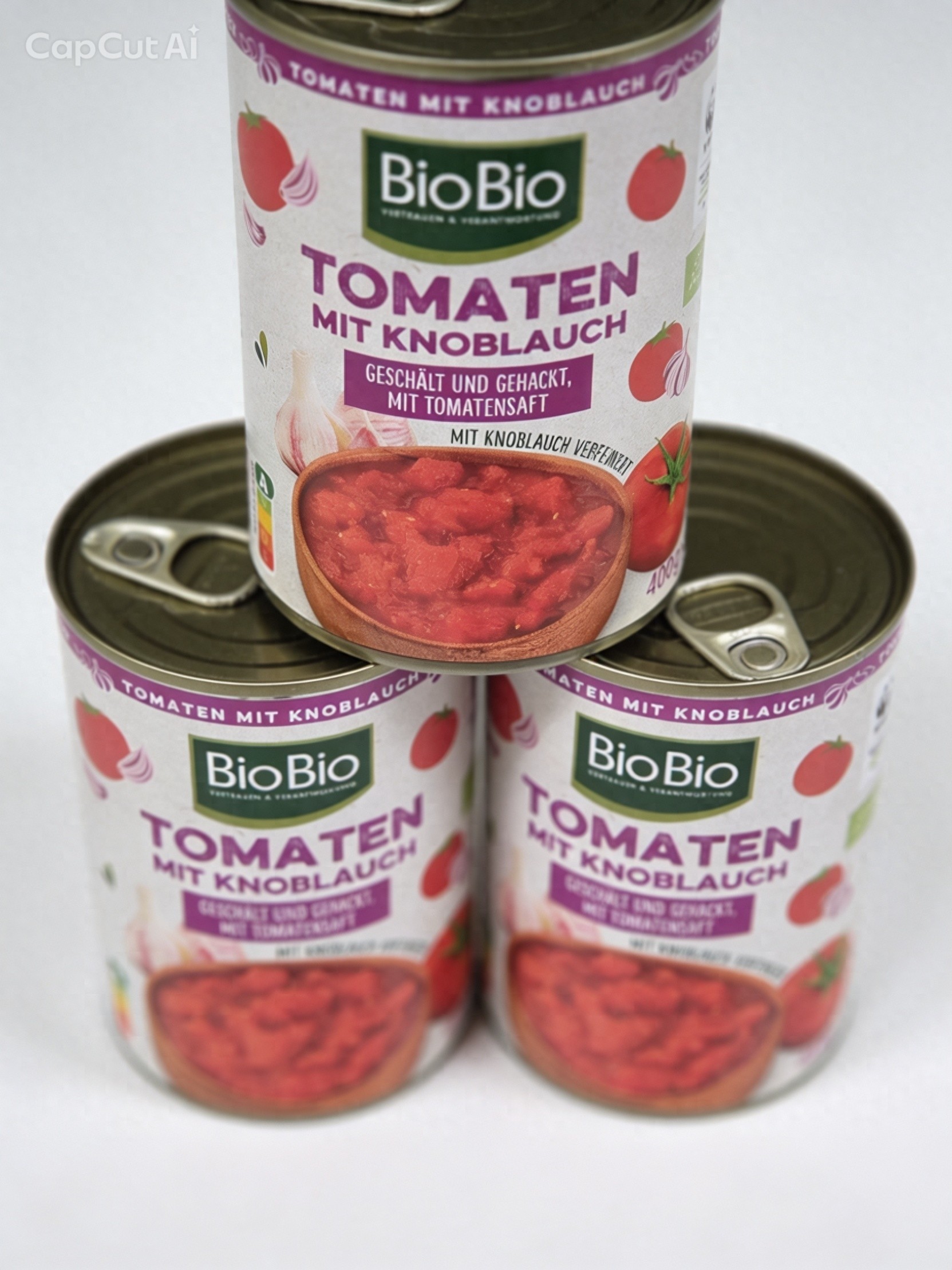 Bio Diced Tomato with Garlic (400g)